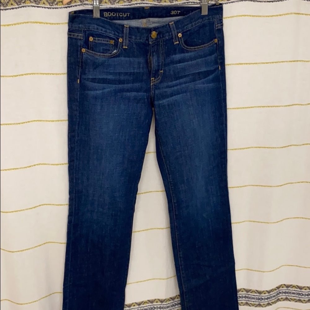 J Crew bootcut jean.